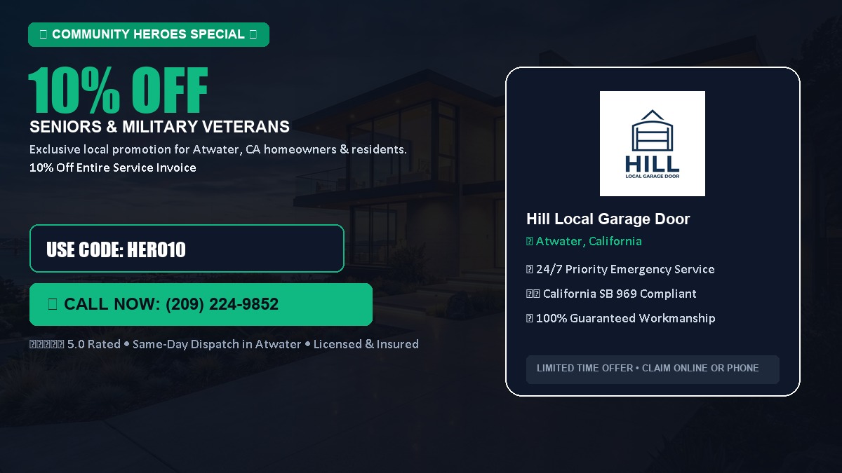 10% OFF Senior Citizens (65+) & Military / Veteran Community Discount in Atwater, CA